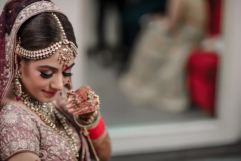 Bridal Portrait – Red Saree – Bridal Photography Chandigarh